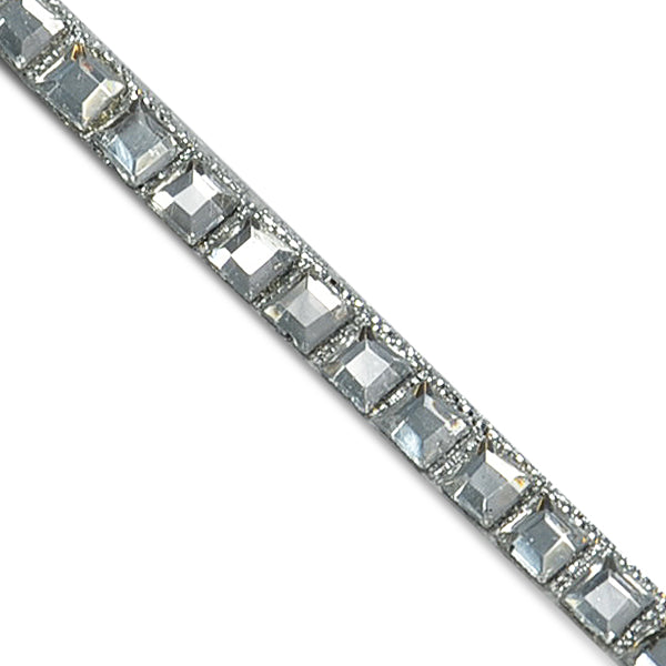 3/8" Medium Square Hot Fix Rhinestone Banding Trim (Sold by the Yard)