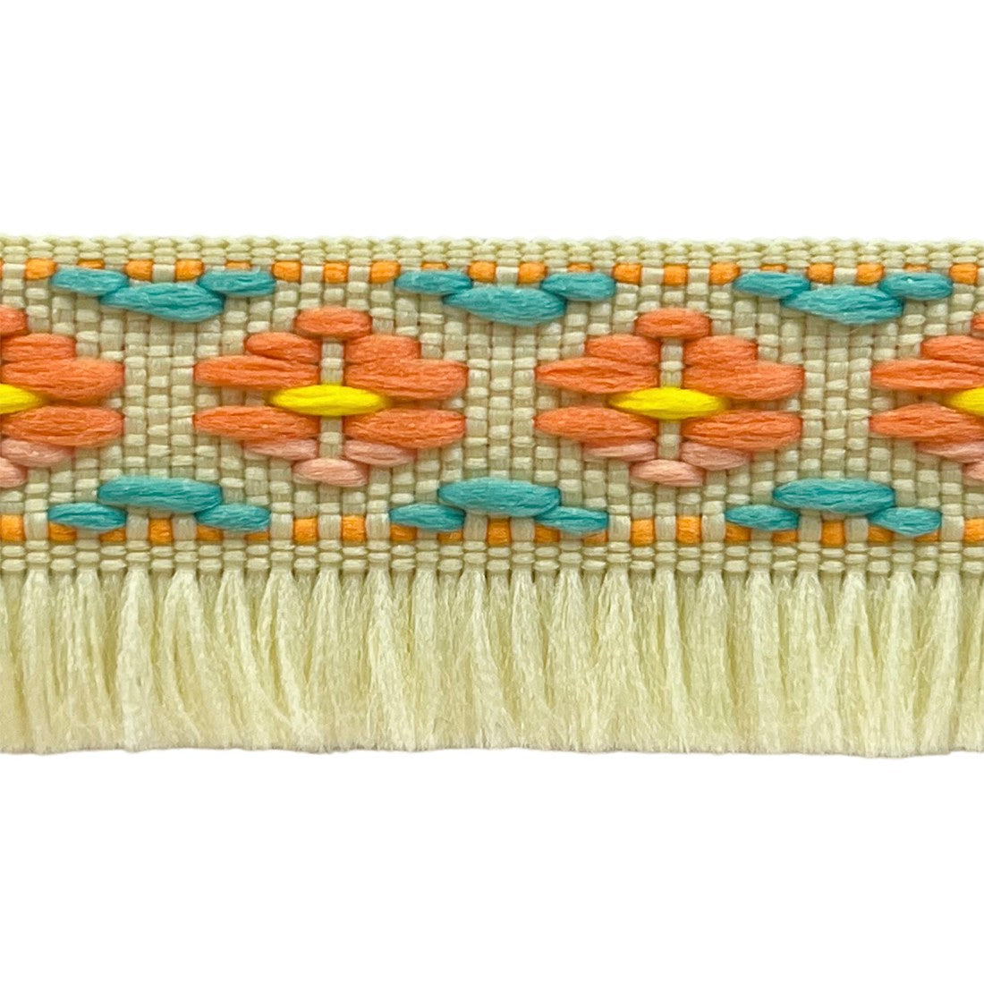 3/4" Bailey Iron-On, Versatile Fringe Trim, Yellow Multi (Sold by the Yard)