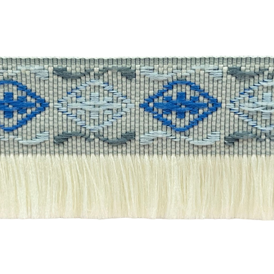 1" Julia Iron-On, Versatile Fringe Trim, Blue Multi (Sold by the Yard)