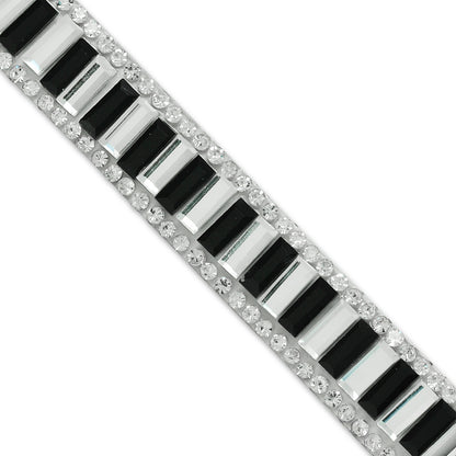 Kelby 1-Row Iron-On  Baguette Rhinestone Trim (Sold by the Yard)