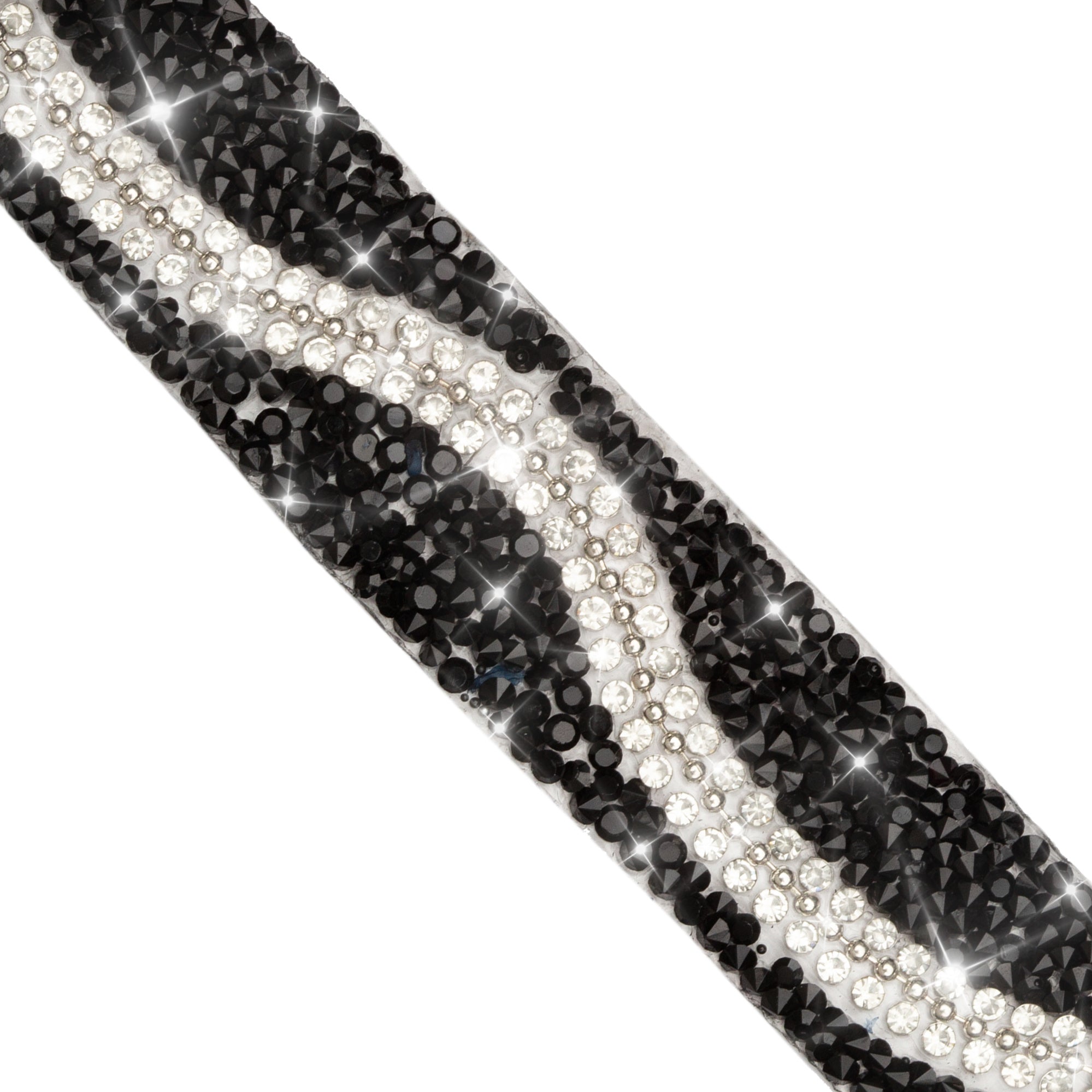 3/4" Penelope, Faceted Rhinestone, Crystal Wave Trim, 5 Yard Cut