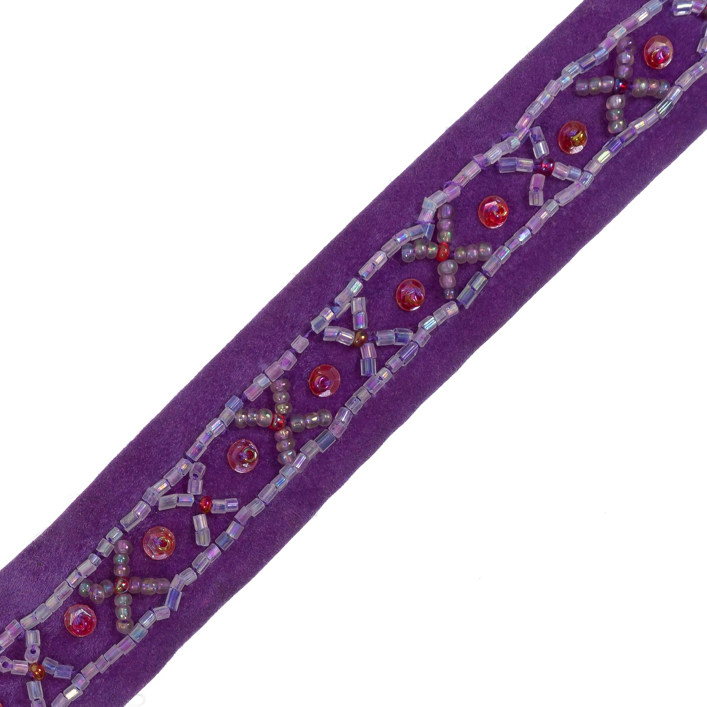 Soft Bead and Sequin "X" Trim (Sold by the Yard)