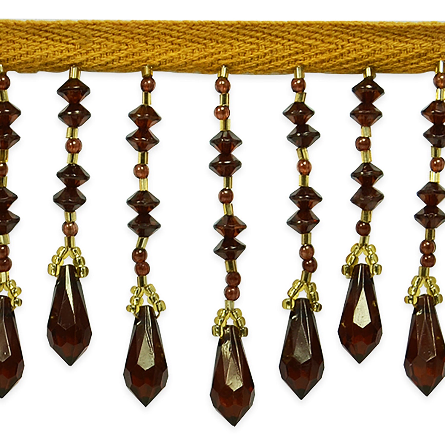 3" Diamond Cut Beaded Fringe Trim (Sold by the Yard)