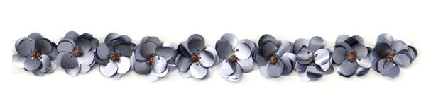 5 Yards of Flower Sequin Trim   - Matte Olive