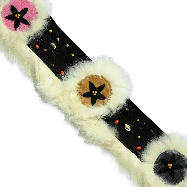 Fur Trimmed Faux Suede Trim (Sold by the Yard)