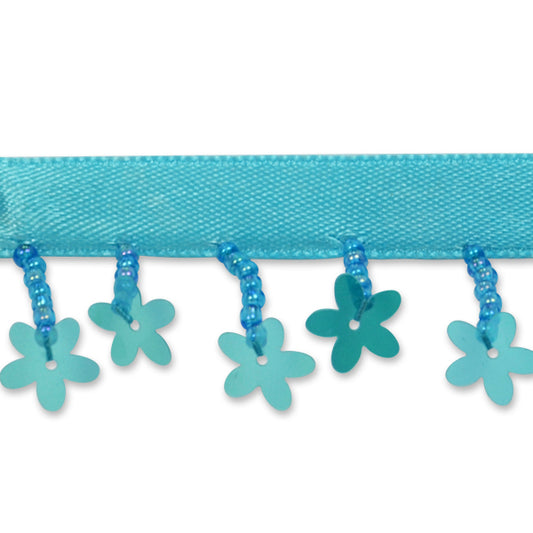 Flower Sequin Fringe Trim (Sold by the Yard)