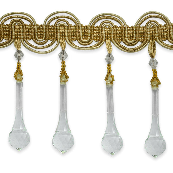 Acrylic Bulb Beaded Fringe Trim (Sold by the Yard)