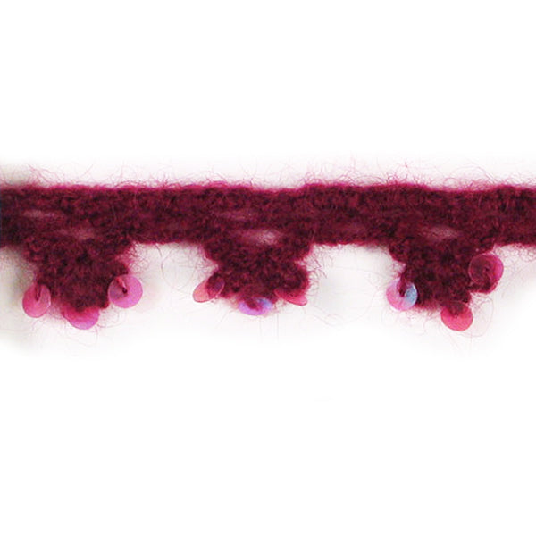 5 Yards of Sequin Mohair Crochet Trim