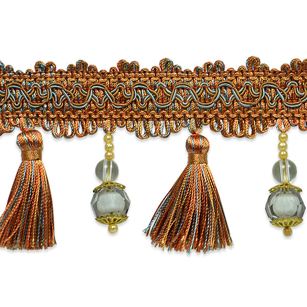 Pearl &  Crystal Tassel Fringe Trim (Sold by the Yard)