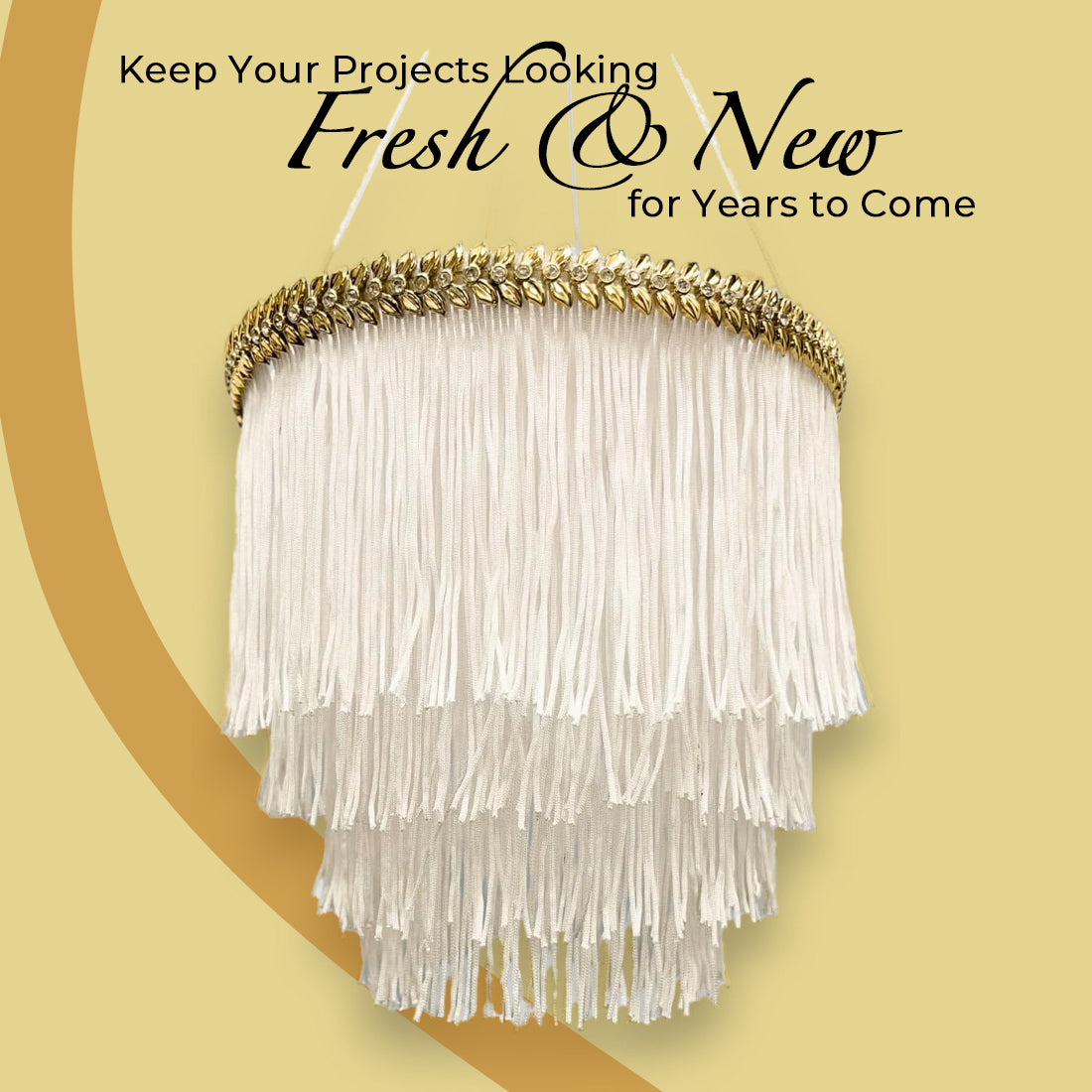 2" Chainette Fringe Trim, Polyester, Decorative, Versatile for Costumes (Sold by the Yard)