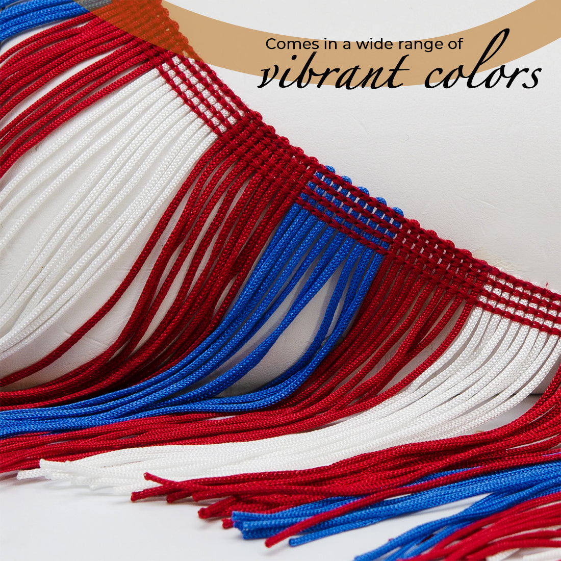 4" Chainette Fringe Trim, Polyester, Decorative, Versatile for Costumes (Sold by the Yard)