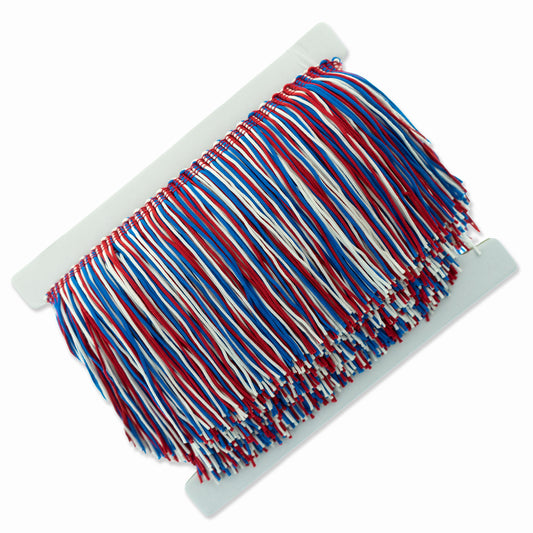 4" multicolor chainette fringe trim  (Sold by the Yard)