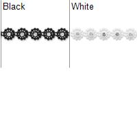 3/8" Rhinestone Flower Trim