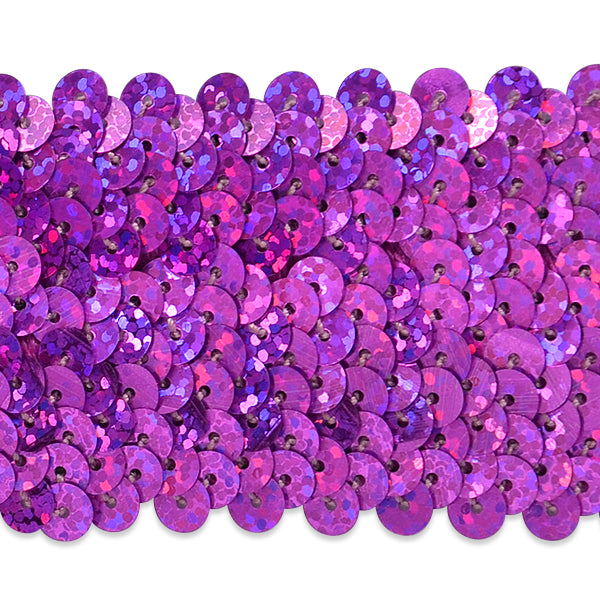 5 yards of 5 Row 1 3/4" Starlight Hologram Stretch Sequin Trim