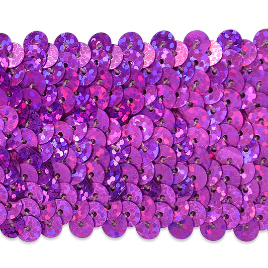 5 Row 1 3/4" Starlight Hologram Stretch Sequin Trim (Sold by the Yard)