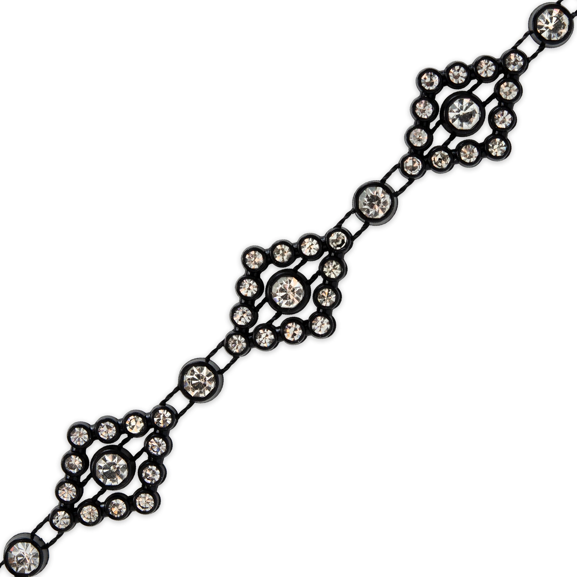 5 yards of Diamond Shape Rhinestone Trim - SS18+SS9