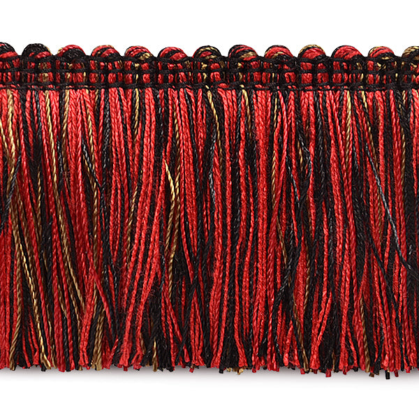 5 Yards of Solange Brush Fringe Trim  - Burgundy Multi