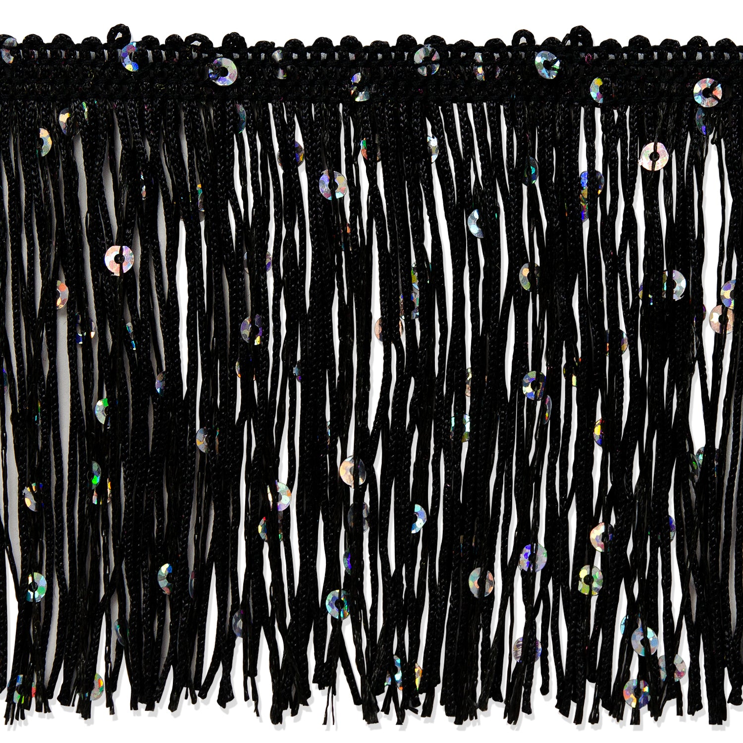 3" Starlight Hologram Sequin Chainette Fringe Trim  (Sold by the Yard)