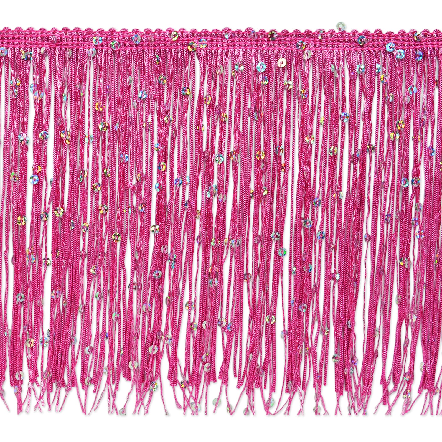 6" Starlight Hologram Sequin Chainette Fringe Trim (Sold by the Yard)