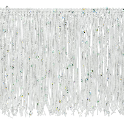 6" Starlight Hologram Sequin Chainette Fringe Trim (Sold by the Yard)