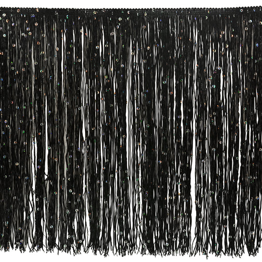 12" Starlight Hologram Sequin Chainette Fringe Trim (Sold by the Yard)