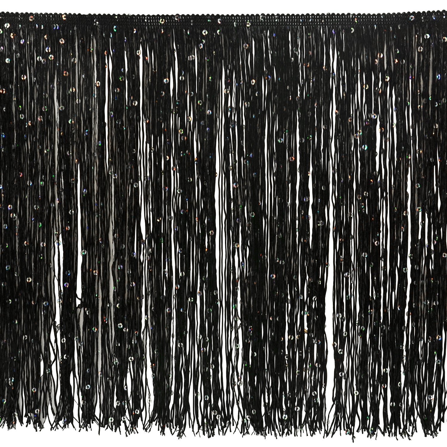 12" Starlight Hologram Sequin Chainette Fringe Trim  (Sold by the Yard)