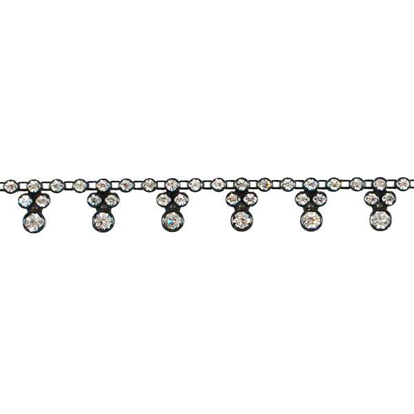 Scalloped Glass Rhinestone Trim  (Sold by the Yard)