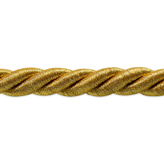 Holly 3/8" Metallic Twisted Cord Trim (Sold by the Yard)