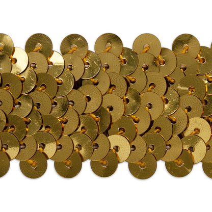 3 Row 1 1/4" Metallic Stretch Sequin Trim (Sold by the Yard)