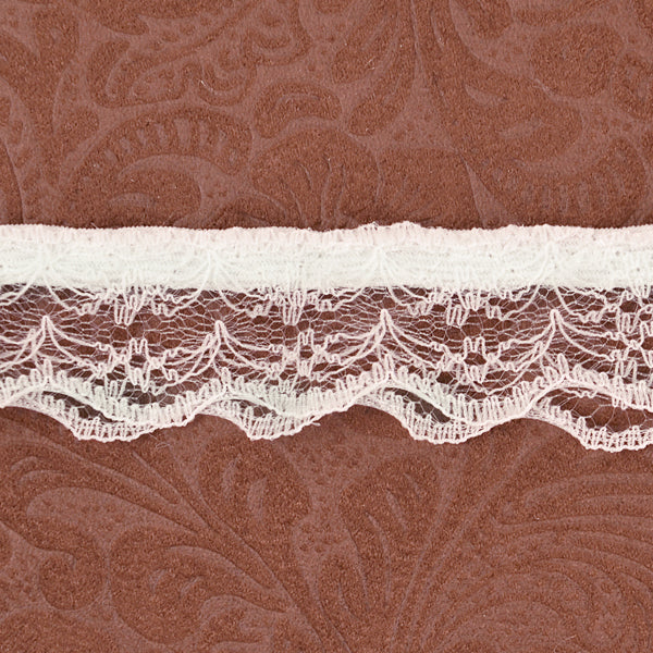 Lace Trim 7/8"- White (Sold by the Yard)