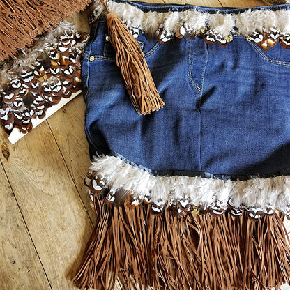 4" Faux Suede Fringe Trim (Sold by the Yard)
