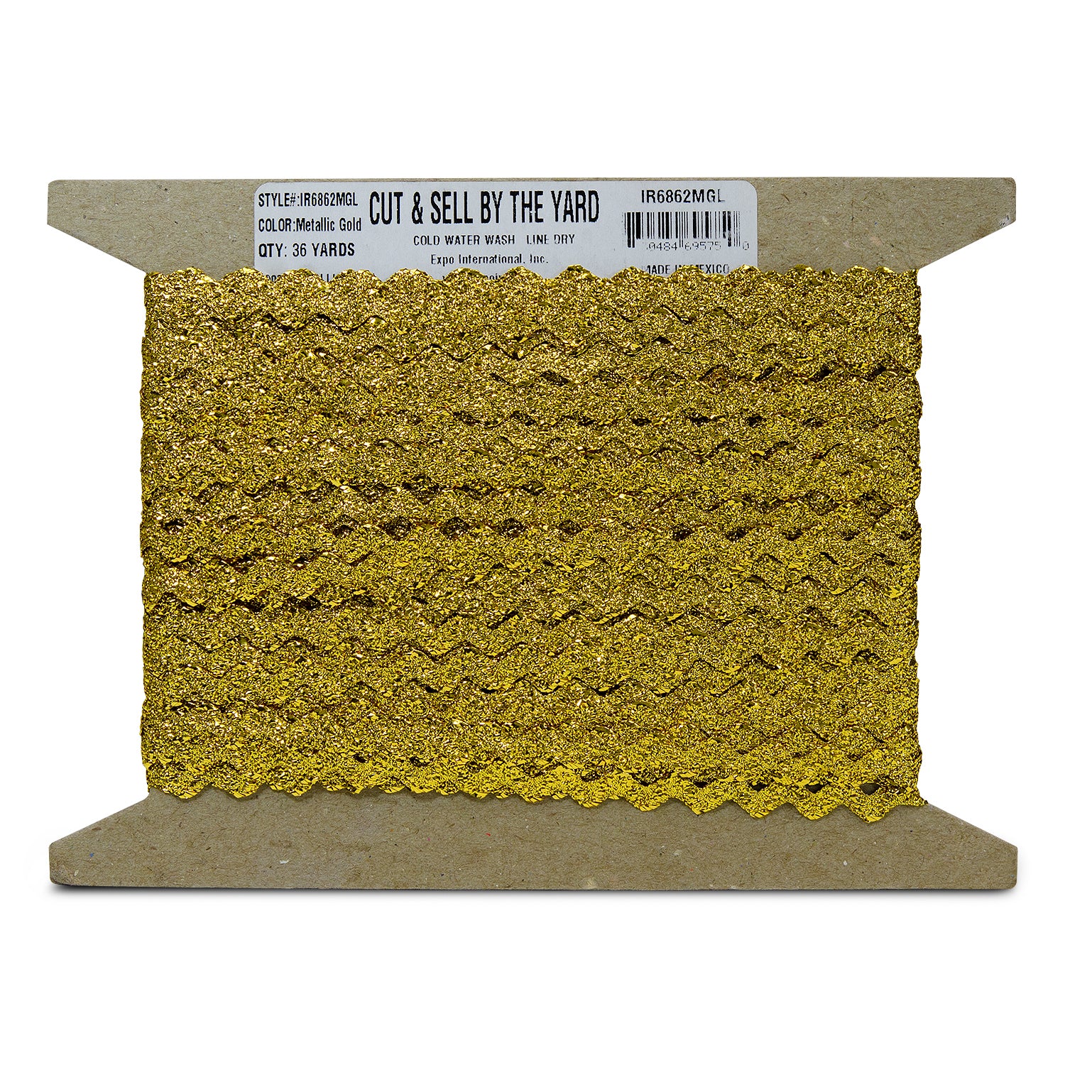 3/8" Metallic Medium Ric Rac Trim
 (Sold by the Yard)