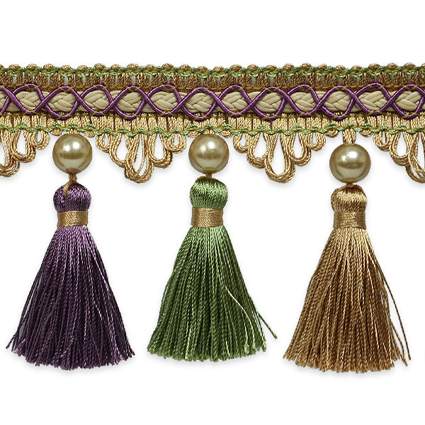 Tresa Pearl Tassel Fringe Trim (Sold by the Yard)