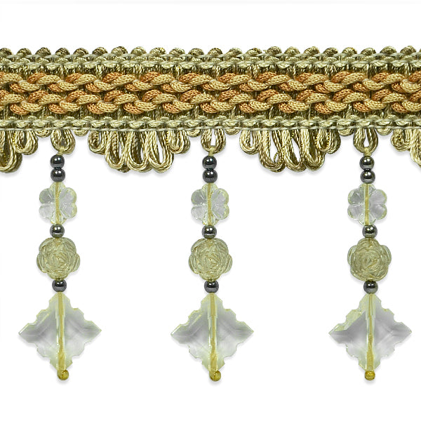 Jaina Bead Fringe Trim (Sold by the Yard)