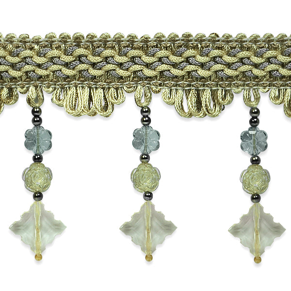 Jaina Bead Fringe Trim (Sold by the Yard)