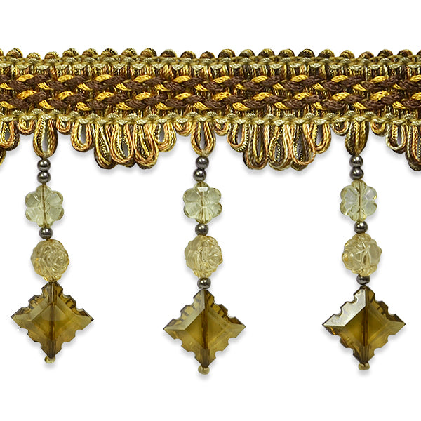 Jaina Bead Fringe Trim (Sold by the Yard)