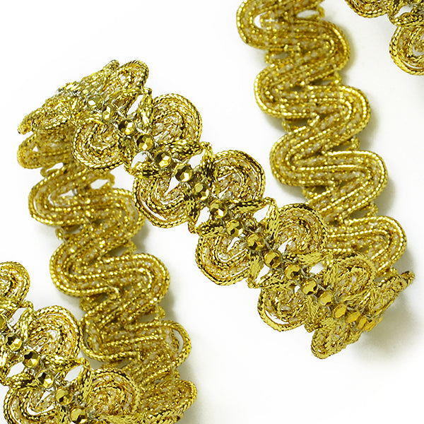 Eva Faux Rhinestone Metallic Braid Trim   (Sold by the Yard)