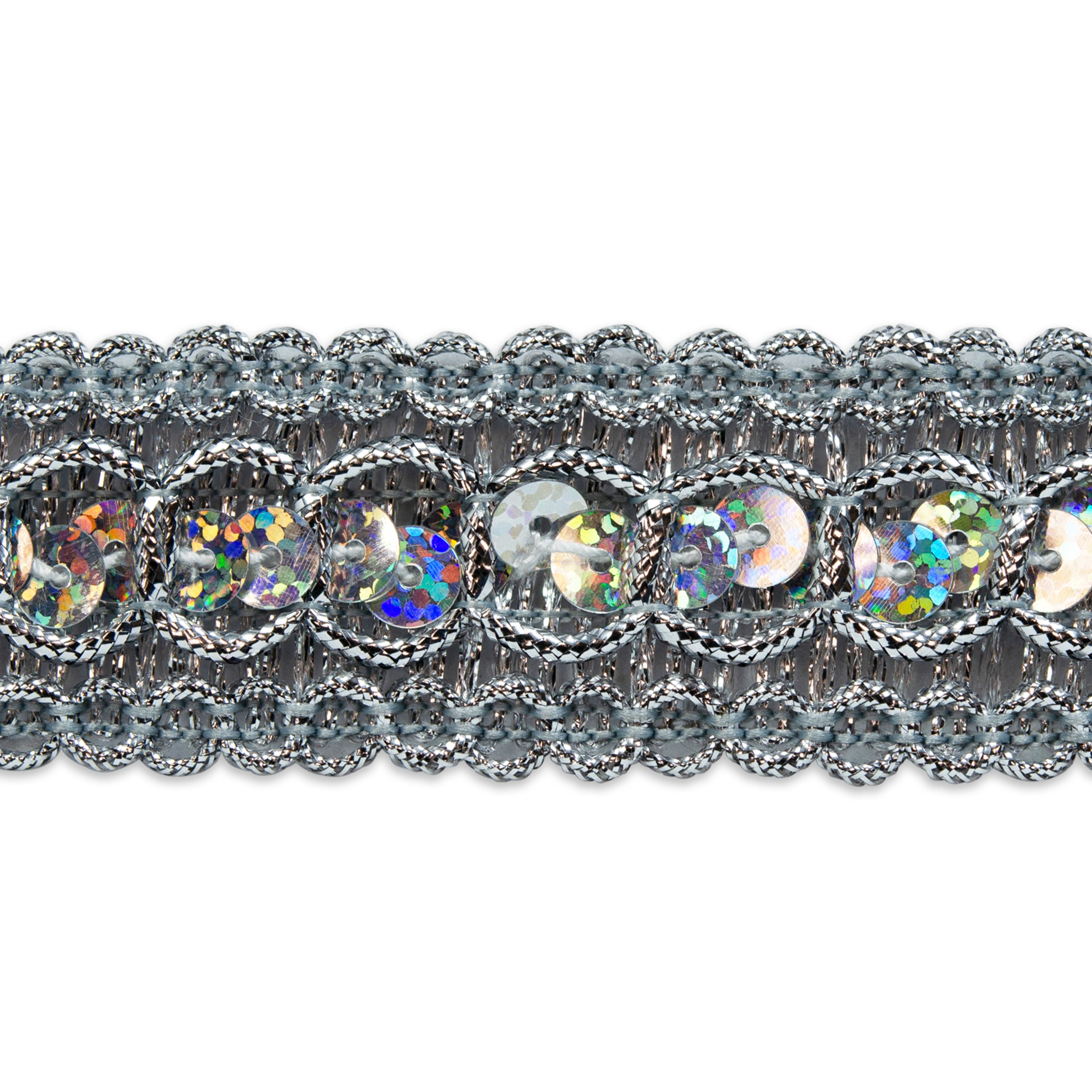 Trish Sequin Metallic Braid Trim (7/8") (Sold by the Yard)