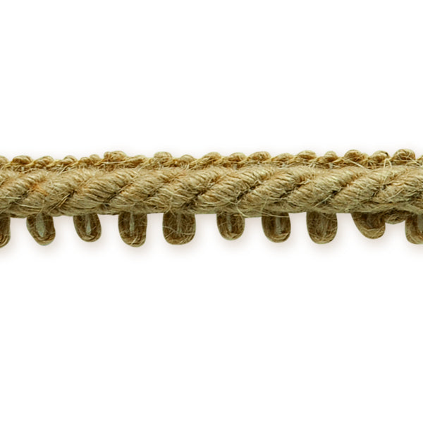 Sabine Natural Twisted Cord Trim With Woven Braid (Sold by the Yard)