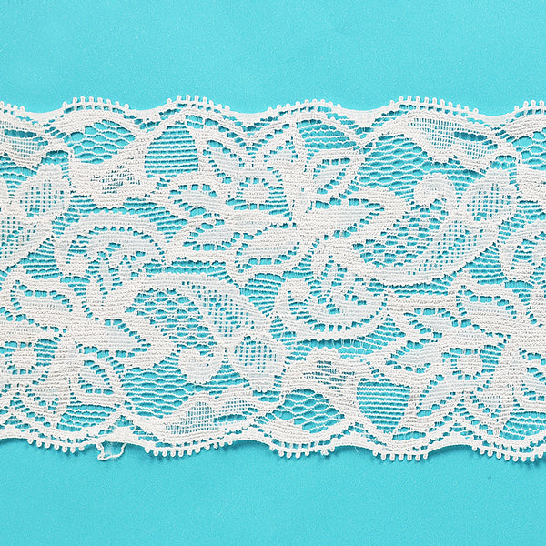Amelia 3 1/4" Stretchable Polyester Chantilly Lace Trim (Sold by the Yard)