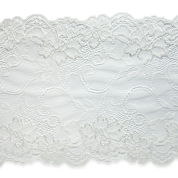 Annabel 7 1/2" Stretchable Polyester Chantilly Lace Trim (Sold by the Yard)