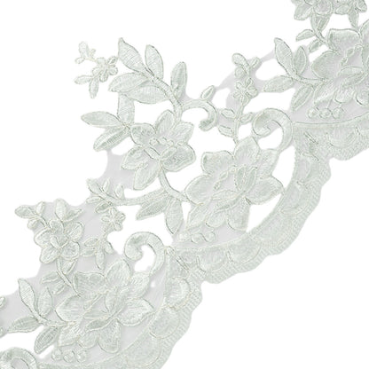 Brenda 7 1/2" Polyester Embroidered Lace Trim (Sold by the Yard)