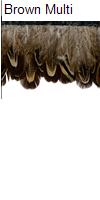 5 yards of Fancy Feather Fringe Trim   - Brown Multi