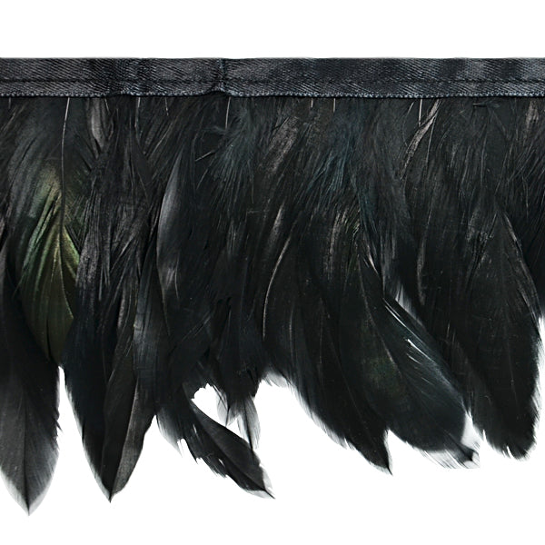 5 yards of Adelynn  Feather Fringe Trim   - Black