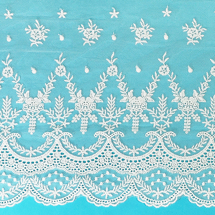 Larissa 10 1/2" Laurel Leaf Scalloped Lace Trim (Sold by the Yard)