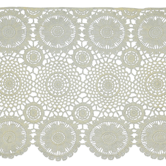 Carla 12" Classic Medallion and Open Lattice Lace Trim (Sold by the Yard)