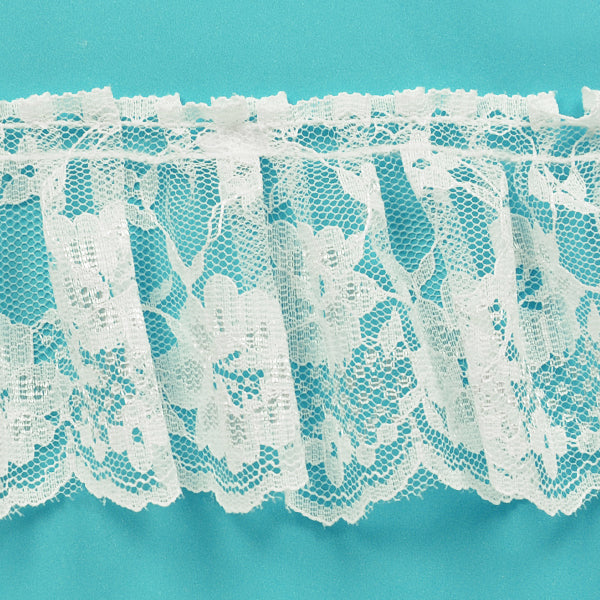 Christie 2 3/4" Gathered Lace Trim (Sold by the Yard)