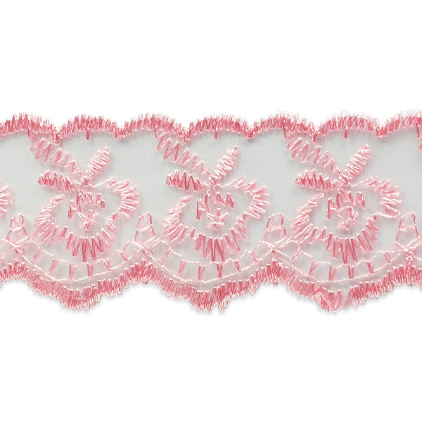 Fabiana Fancy Flower Embroidered Lace Trim (Sold by the Yard)