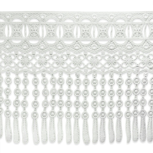 Vintage Oval and Square Lace with Teardrop Fringe Trim (Sold by the Yard)