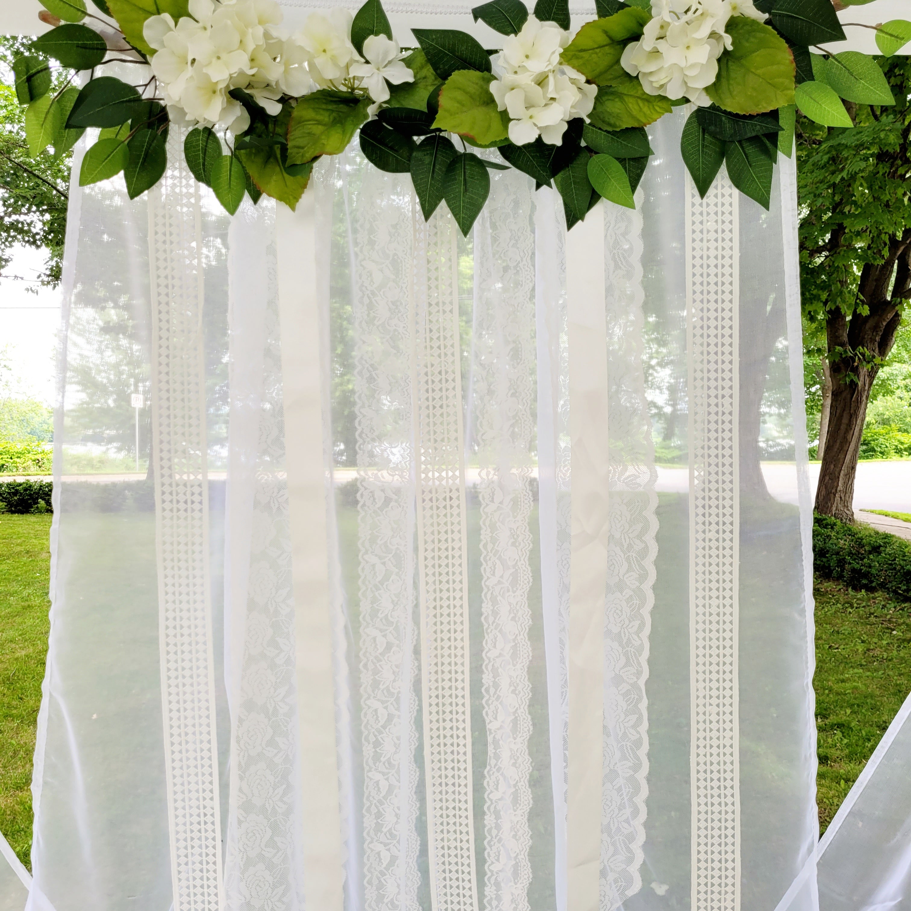 Vintage Oval and Square Lace with Teardrop Fringe Trim (Sold by the Yard)